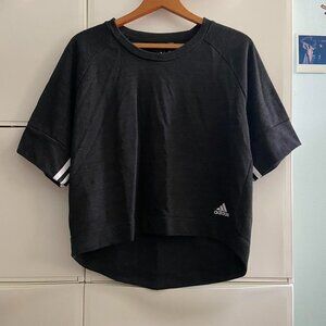 NWT Adidas Cropped Dark Grey Top
